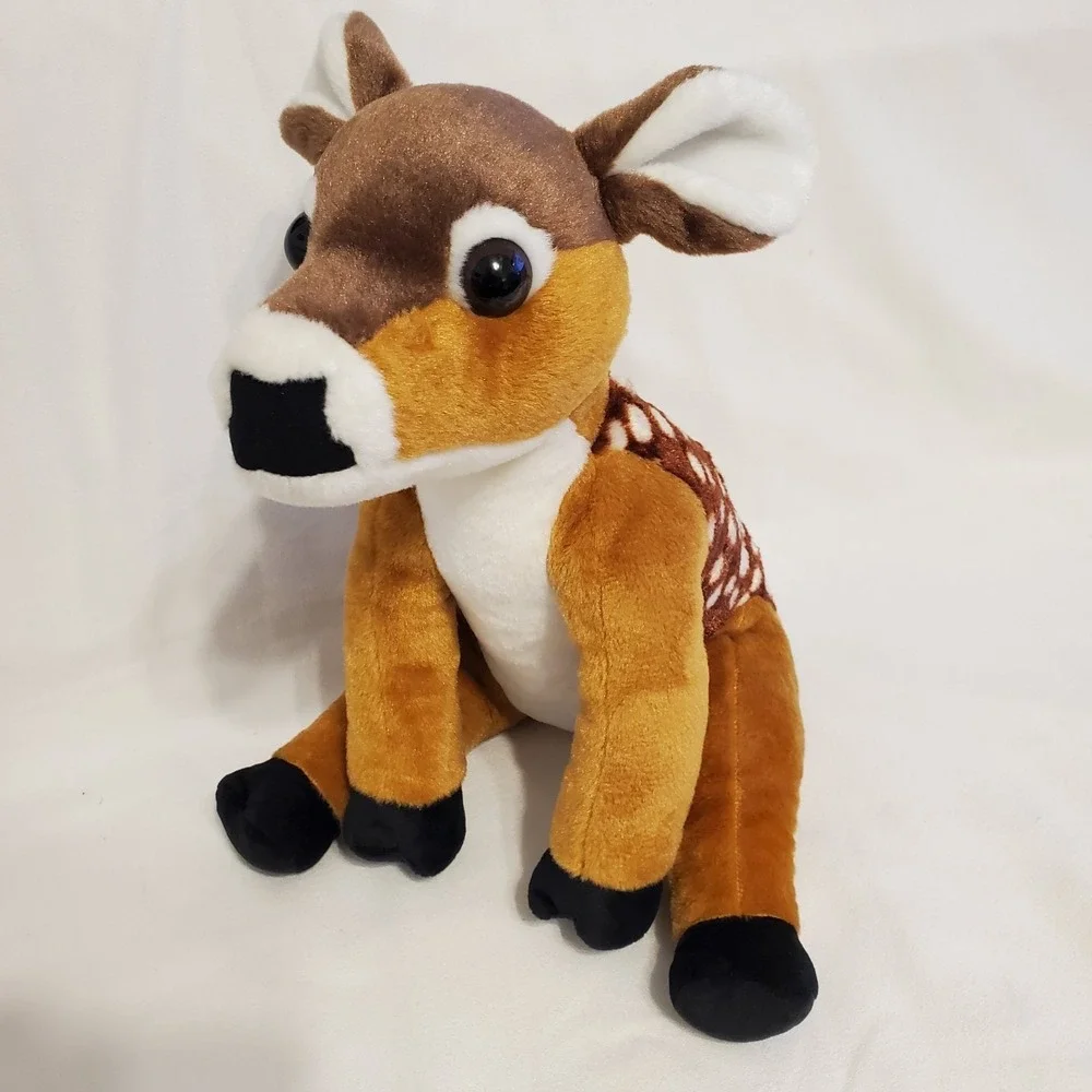 Wild Republic Plush Fawn Deer Stuffed Animal Brown White Spots